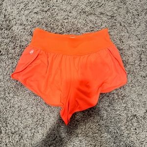 Neon coral game time free people shorts